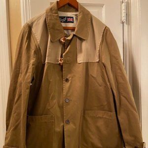 GLOVERALL TWO-TONE TOGGLE TRENCH JACKET